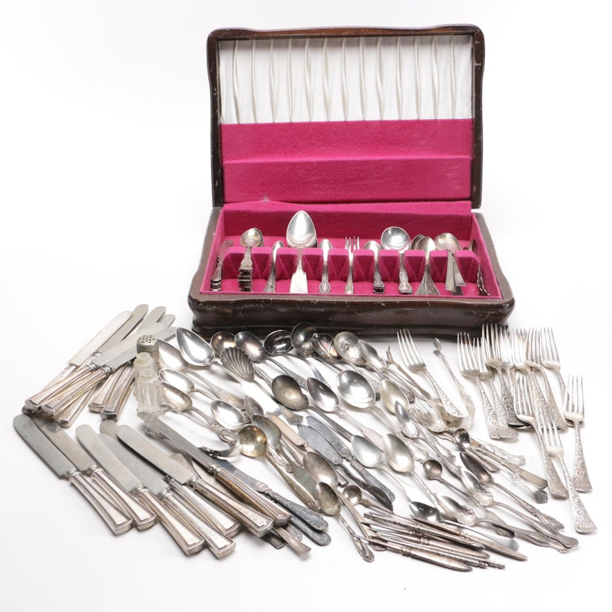 Assorted Silver-Plated Flatware Featuring Rogers Brothers