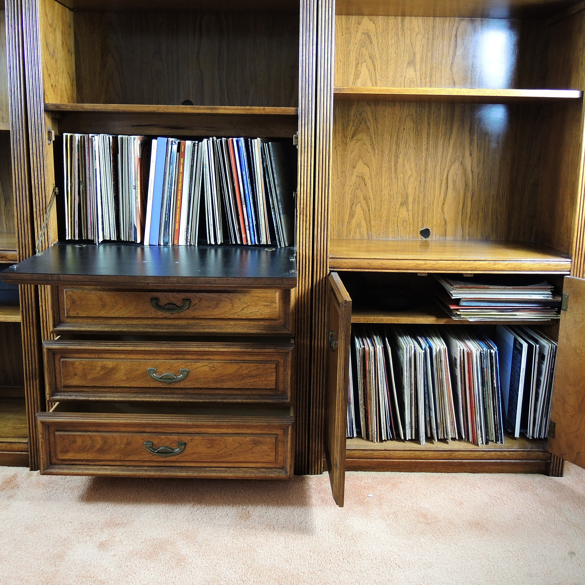 Thomasville Wooden Wall Unit Shelving