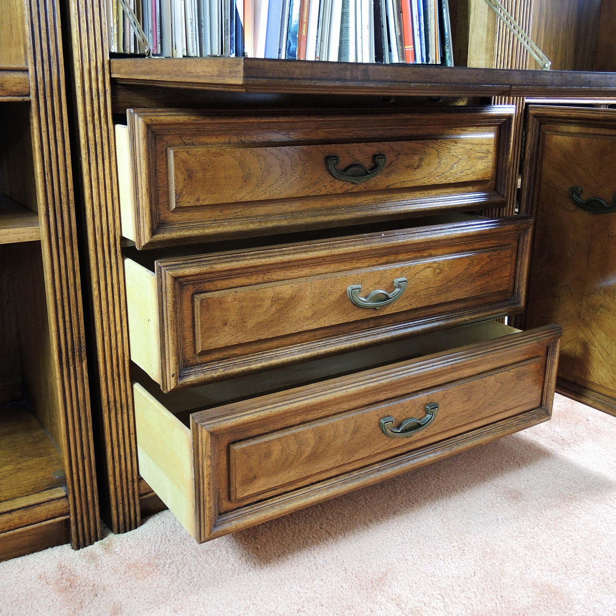 Thomasville Wooden Wall Unit Shelving