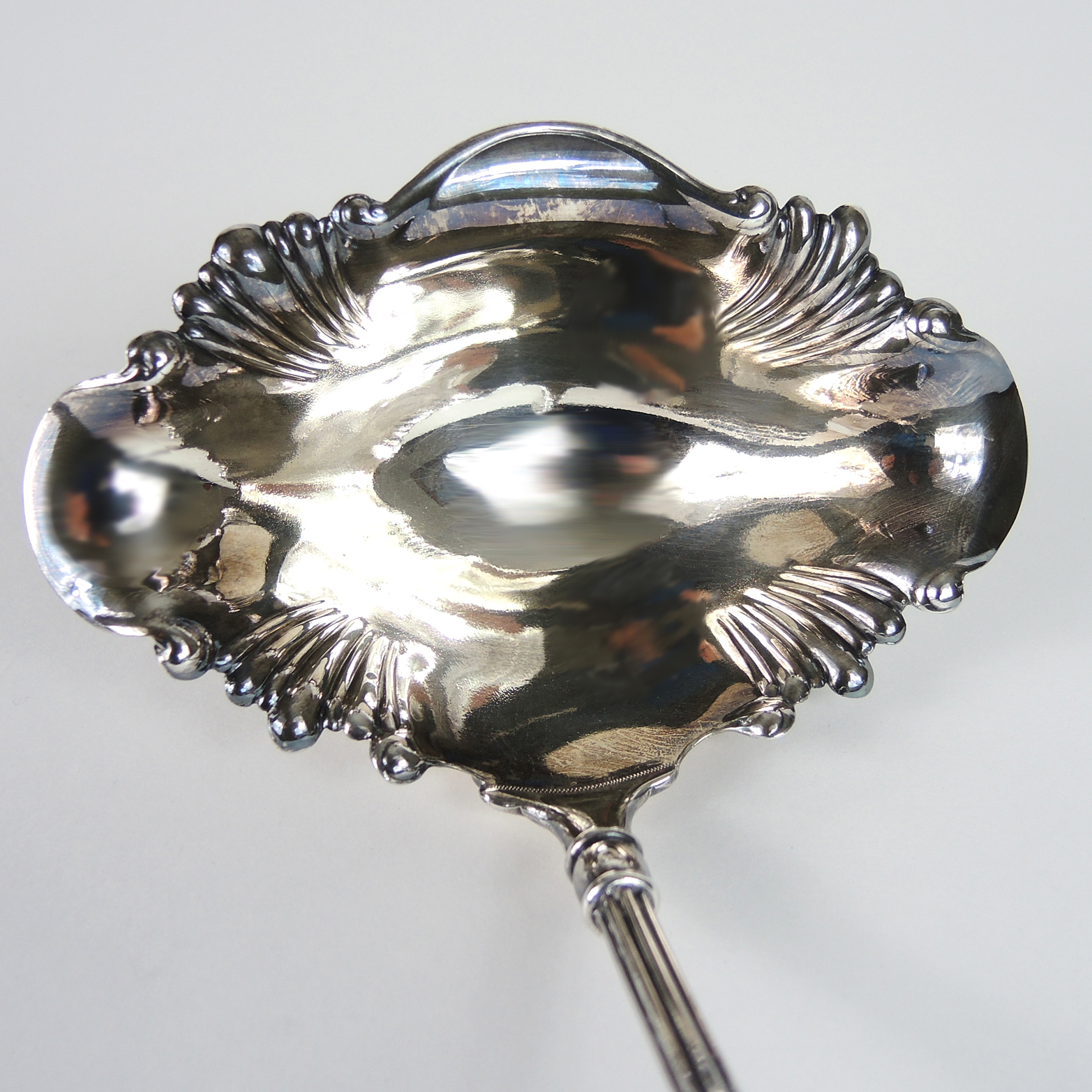 J.D. Bergen Antique Cut Glass Punch Ladle