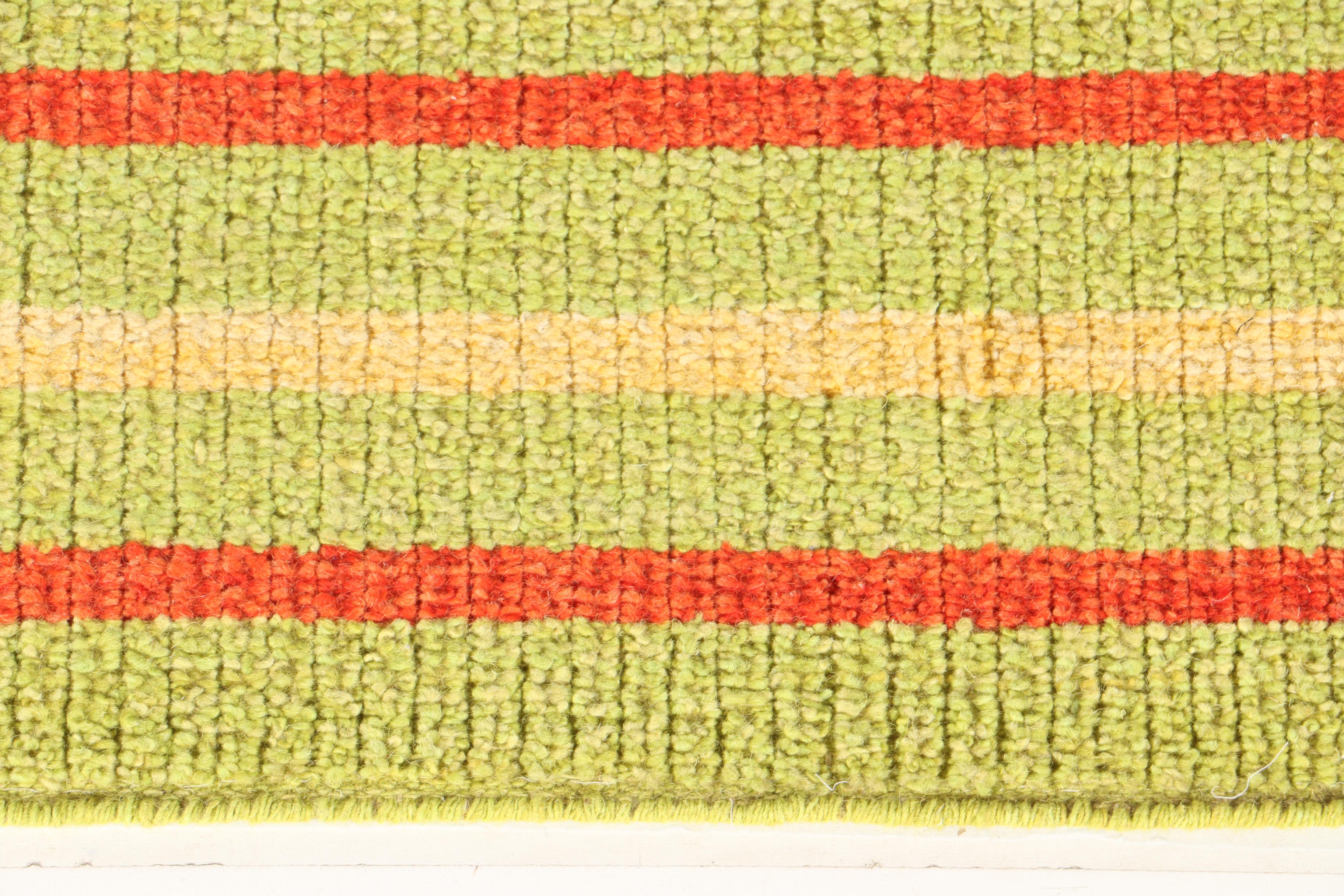 Handwoven Indian Dhurrie Flat Weave Striped Area Rug