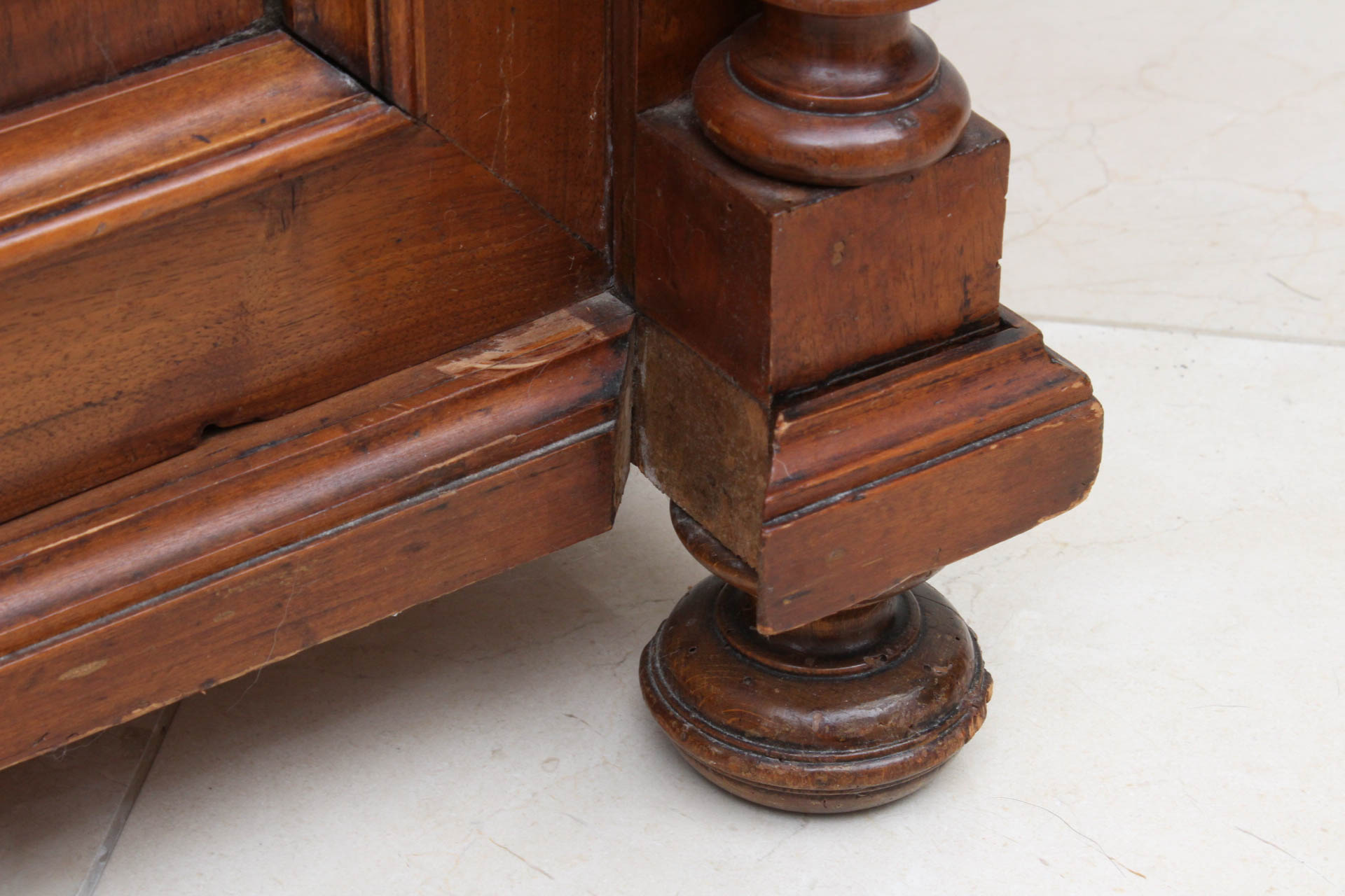 Antique Italian Marble Top Buffet