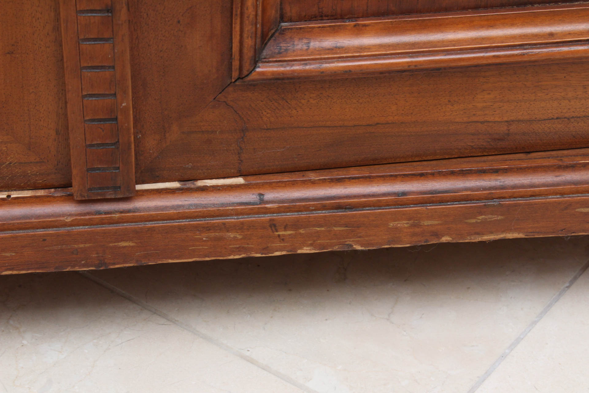 Antique Italian Marble Top Buffet