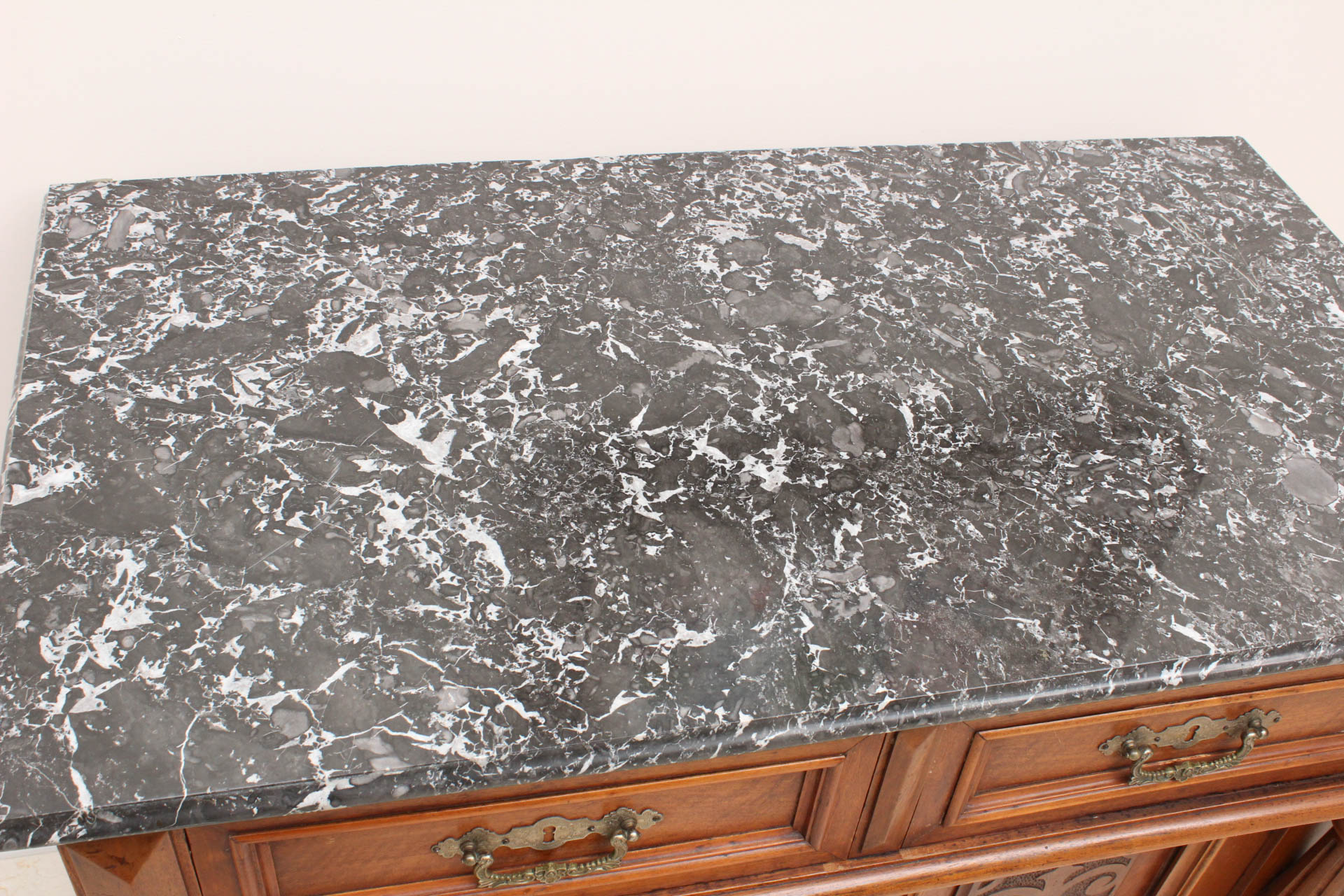 Antique Italian Marble Top Buffet