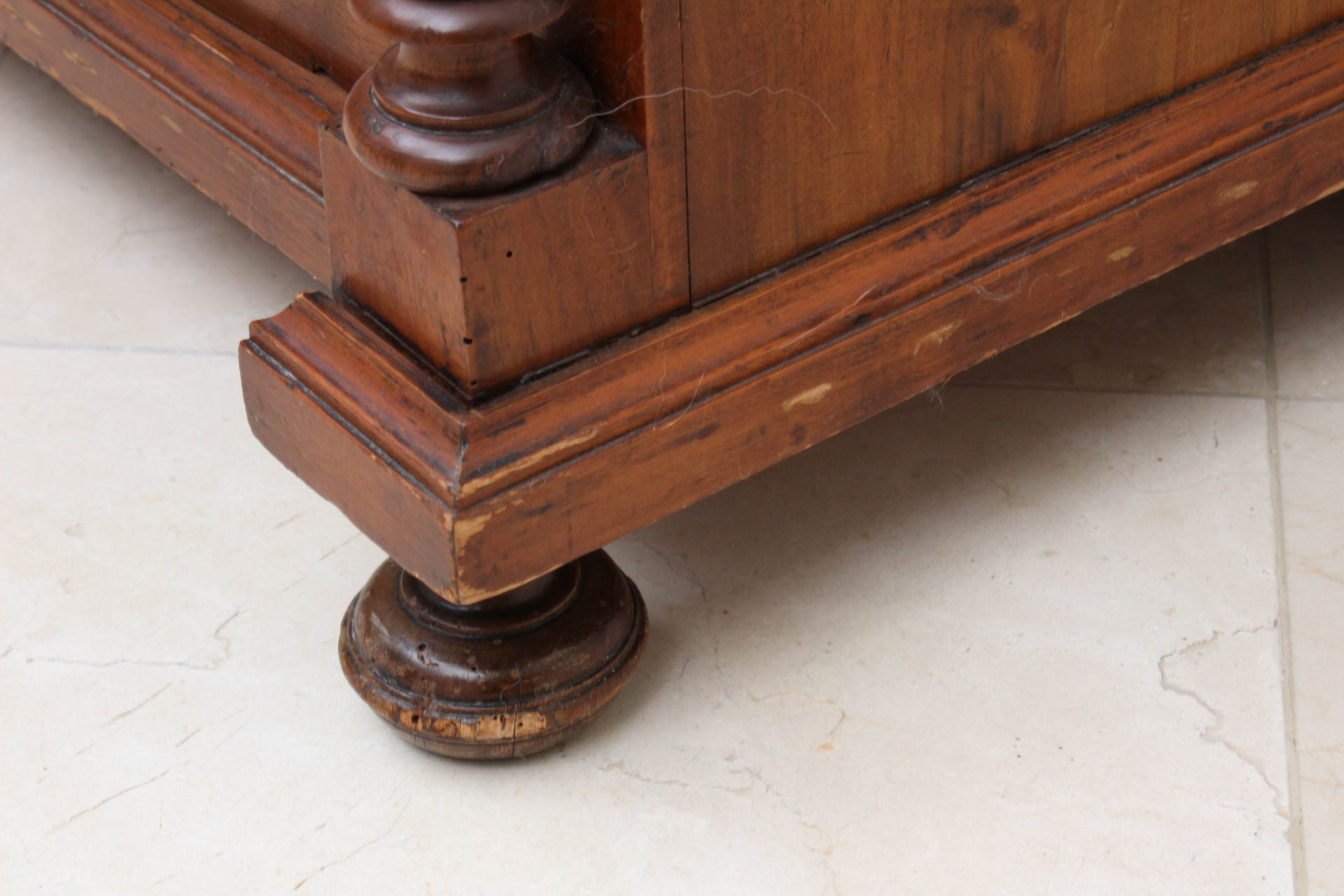 Antique Italian Marble Top Buffet