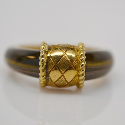 Vintage 14K Yellow Gold Tiger's Eye Ring