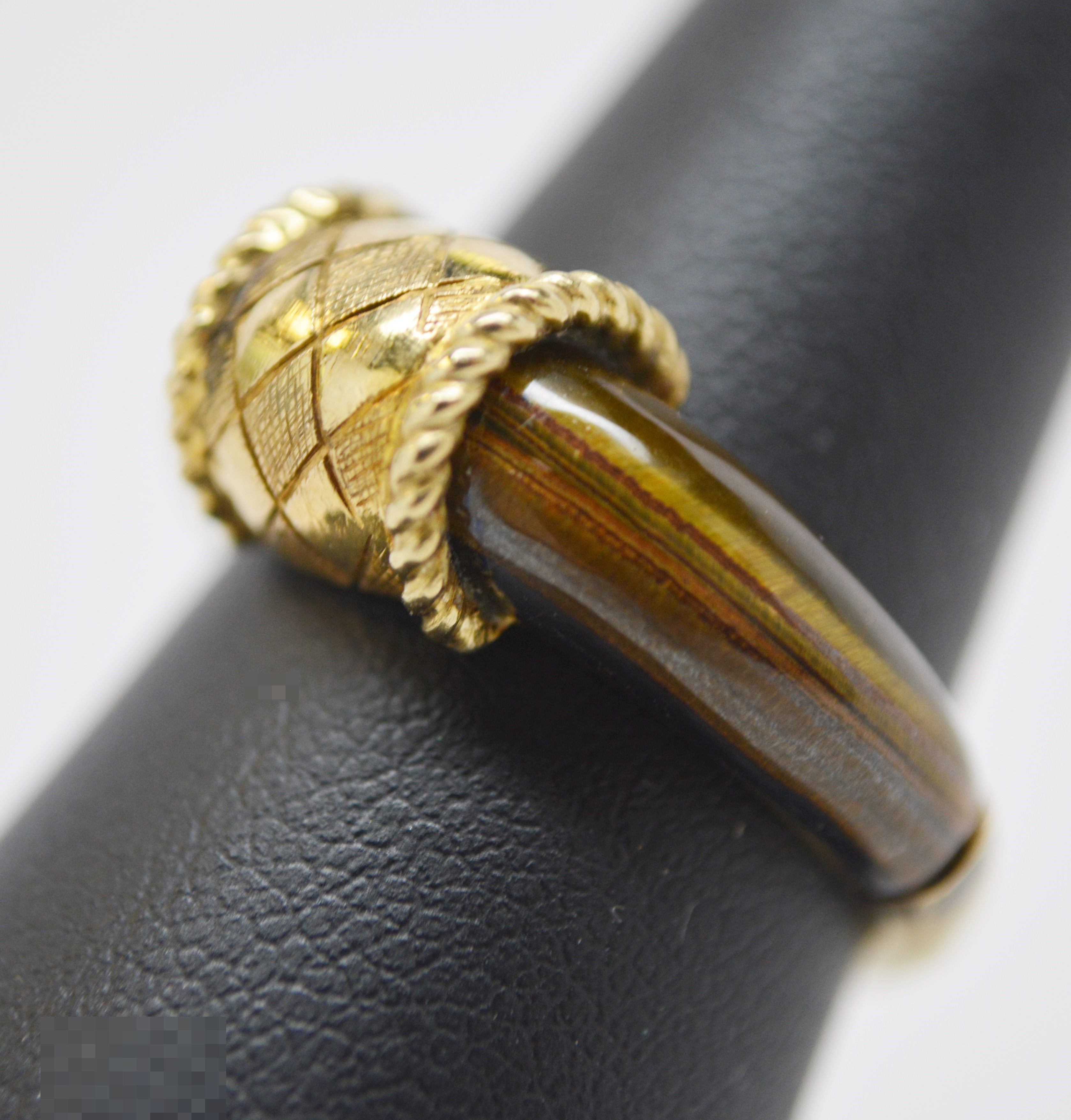 Vintage 14K Yellow Gold Tiger's Eye Ring