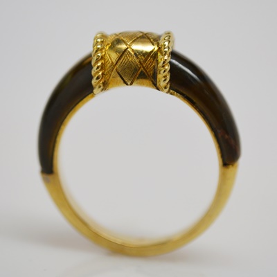 Vintage 14K Yellow Gold Tiger's Eye Ring