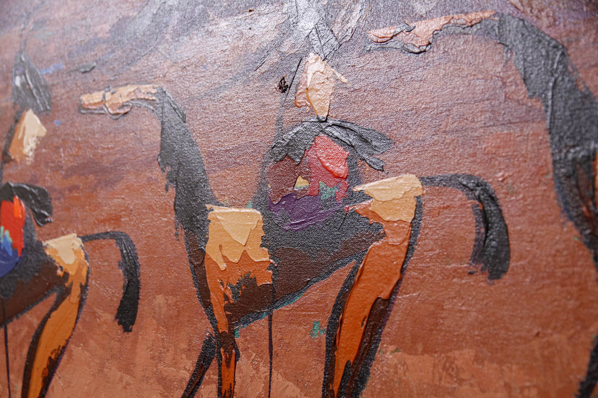 1992 Arlene LaDell Hayes Acrylic on Canvas Surrealist Painting