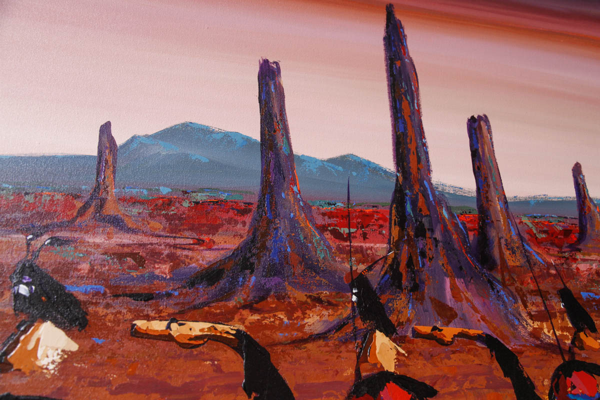 1992 Arlene LaDell Hayes Acrylic on Canvas Surrealist Painting