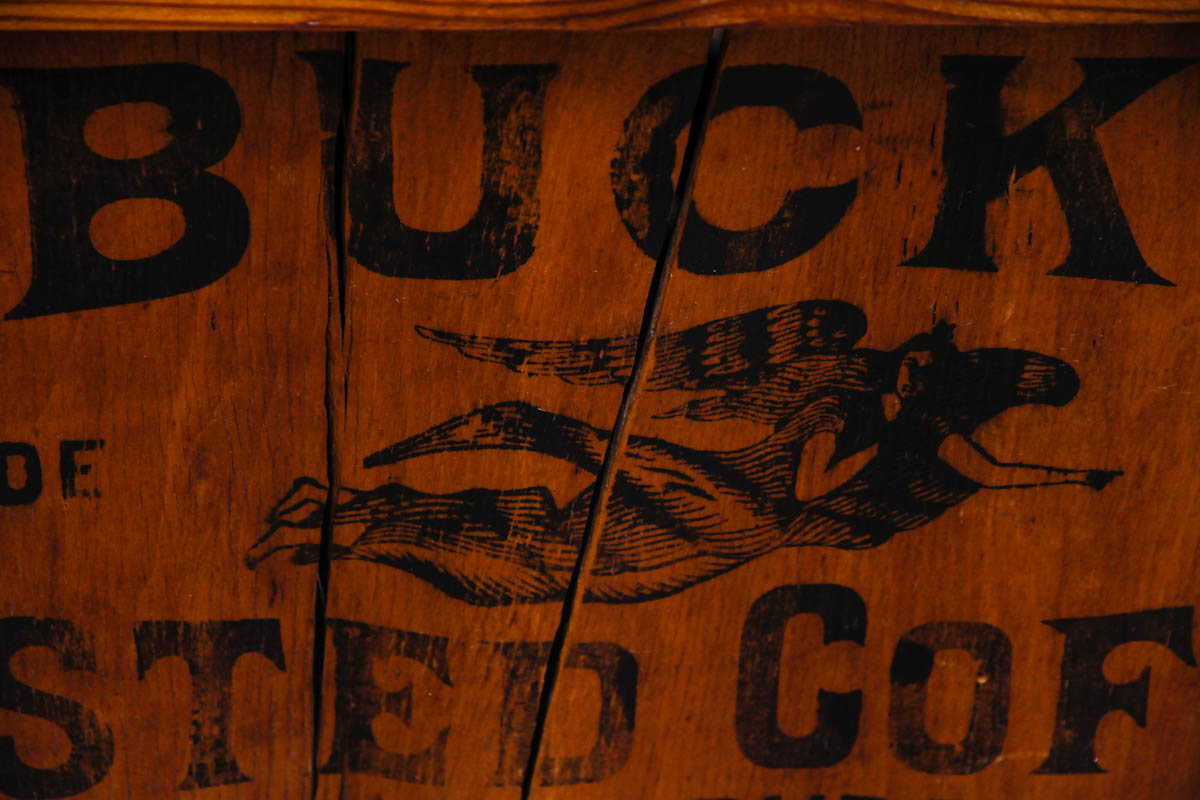 Arbuckles Roasted Coffees Wooden Trunk