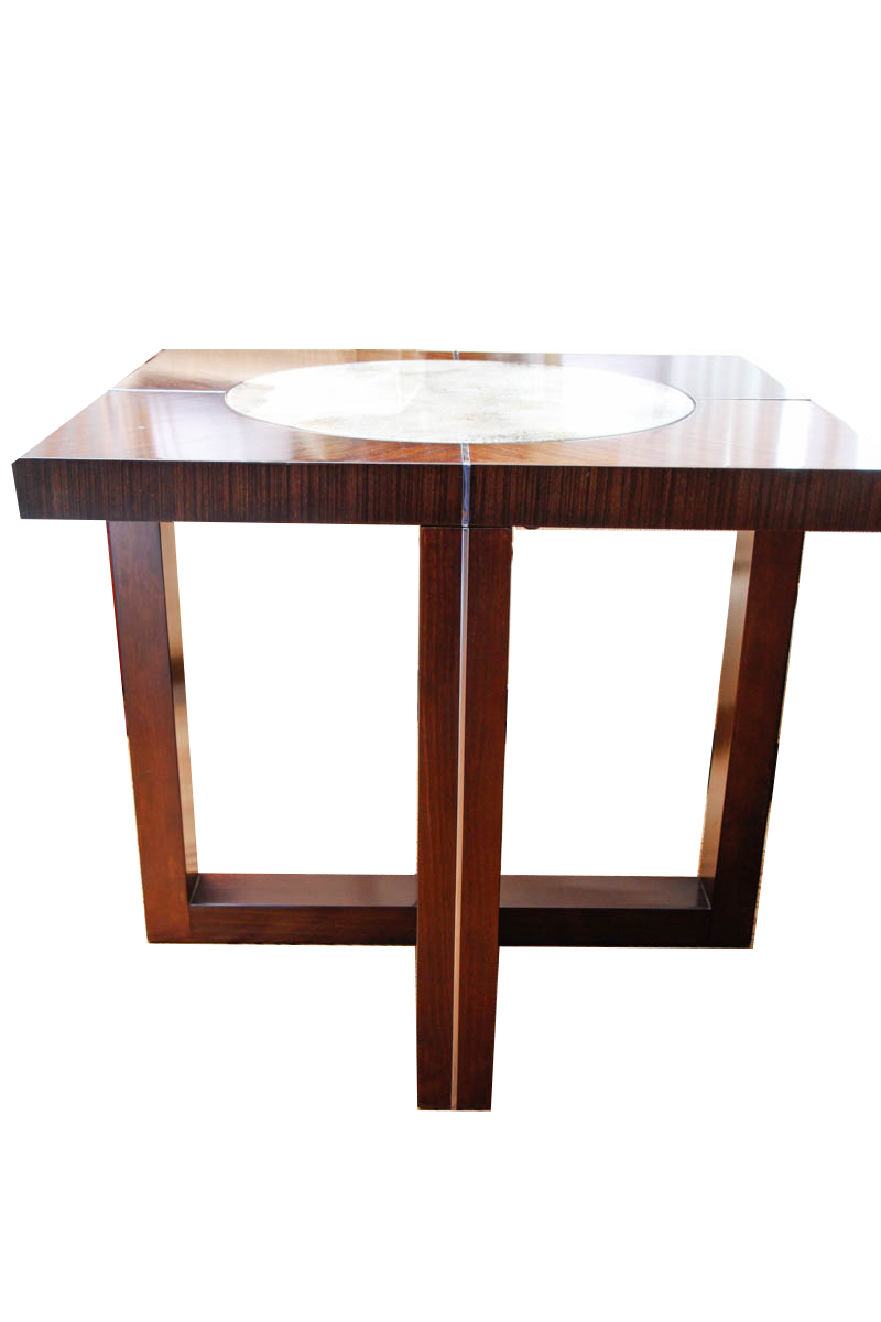 Contemporary Wooden Glass Top Side Tables