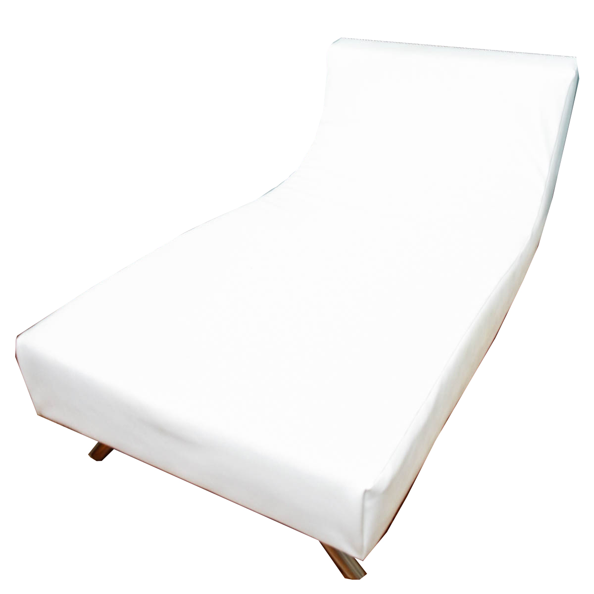 White Vinyl Chaise Lounge