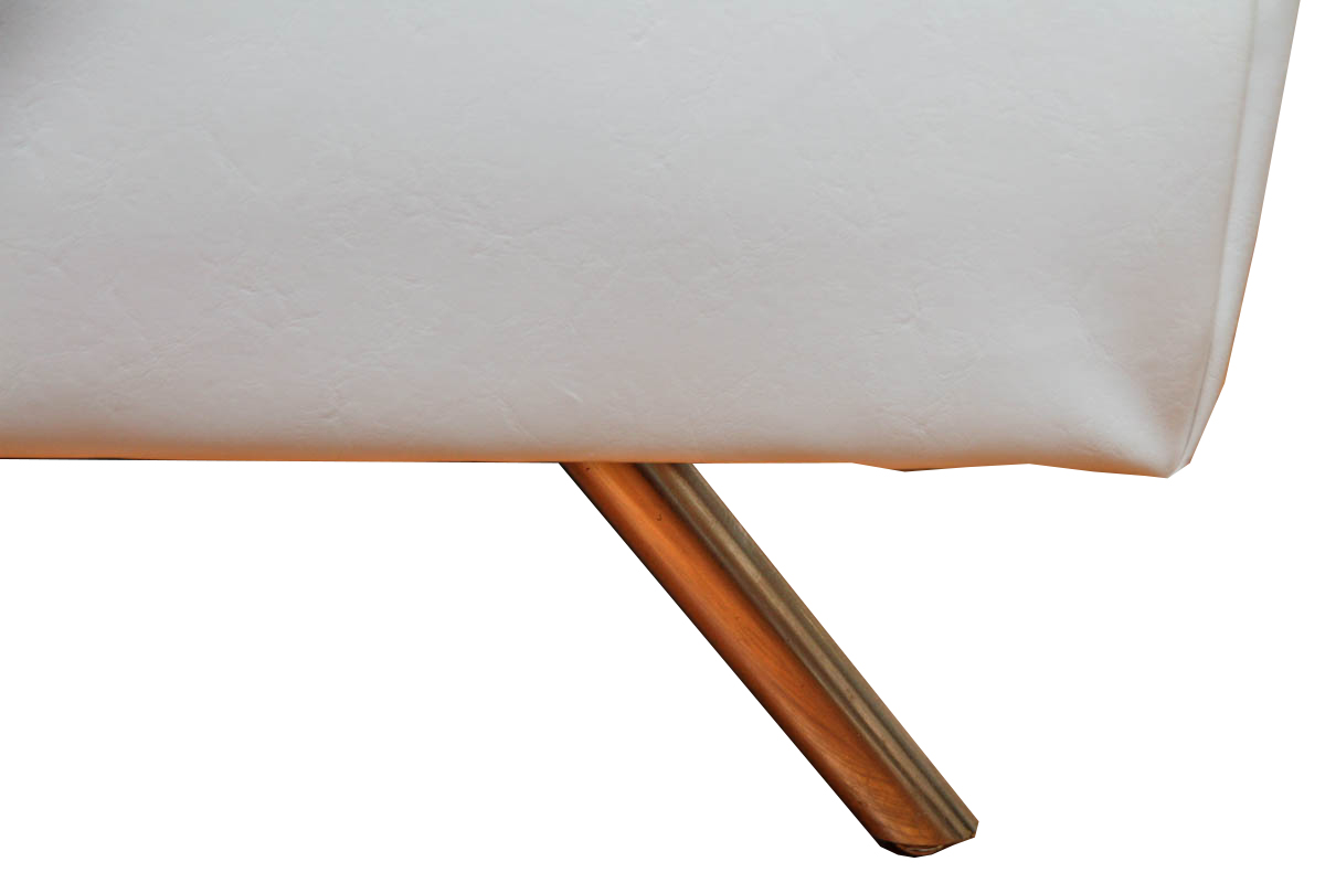 White Vinyl Chaise Lounge