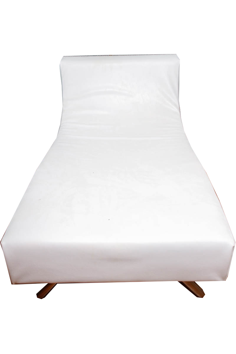 White Vinyl Chaise Lounge