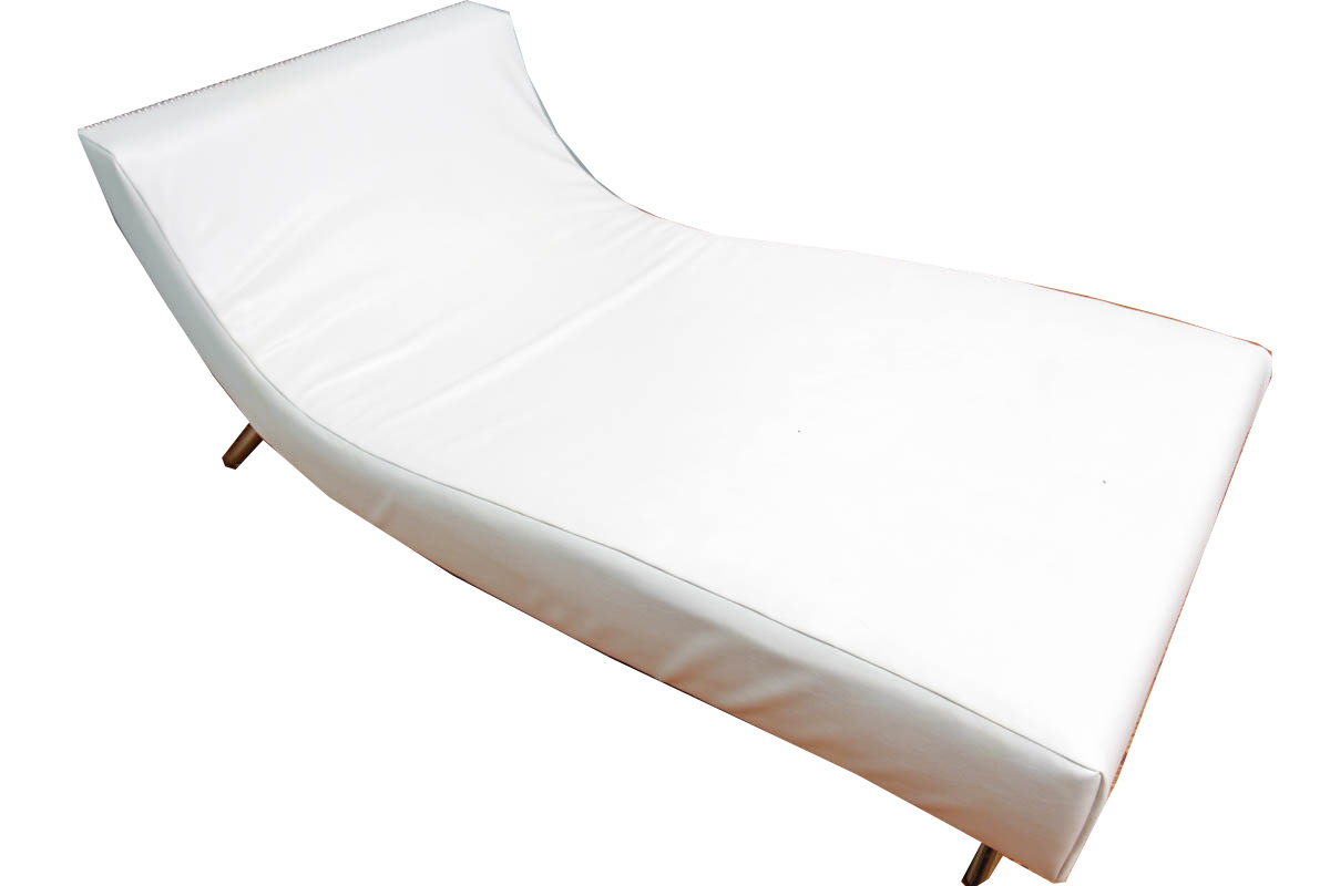 White Vinyl Chaise Lounge