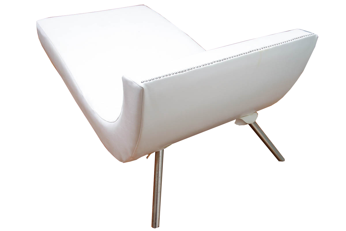 White Vinyl Chaise Lounge