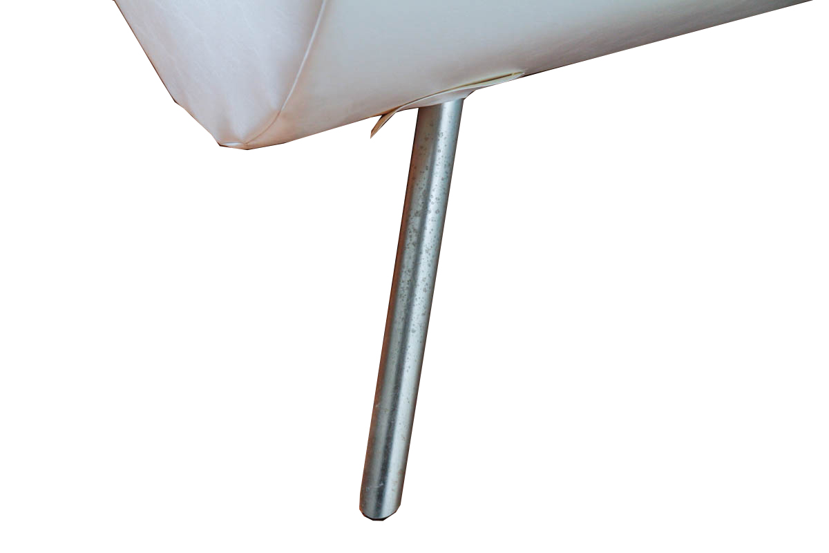 White Vinyl Chaise Lounge