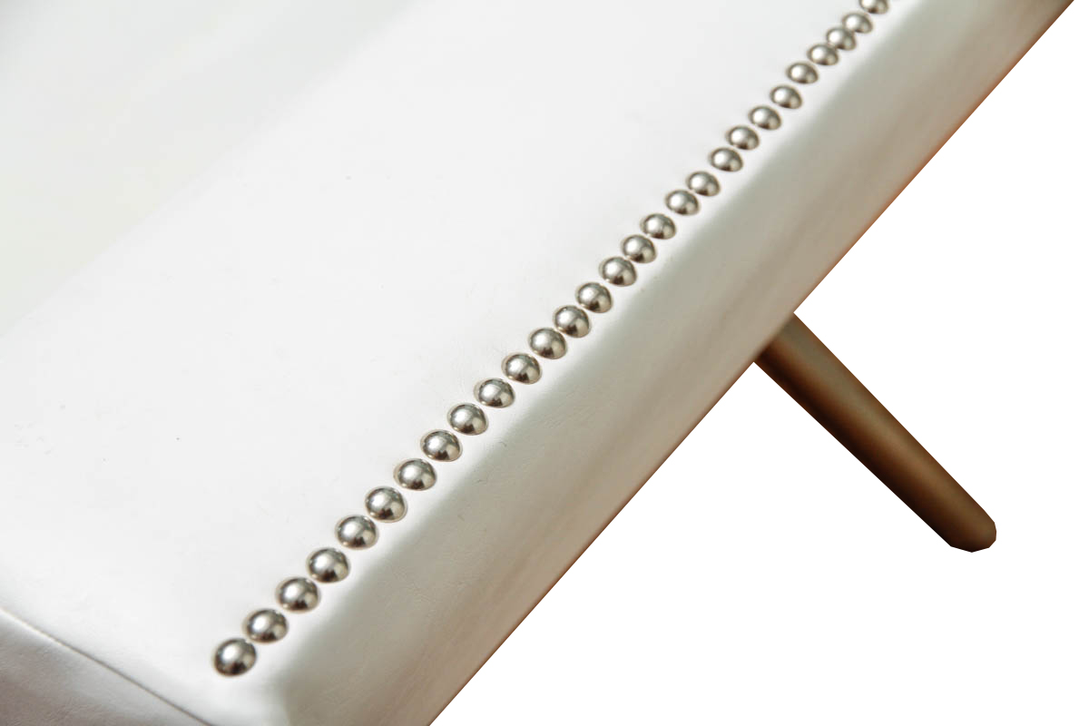 White Vinyl Chaise Lounge