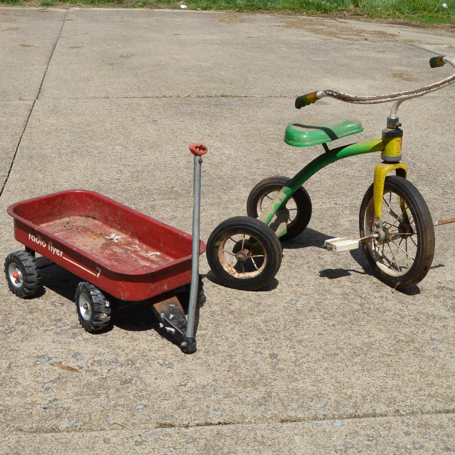 Sears Tricycle and Radio Flyer 7 Mini Wagon