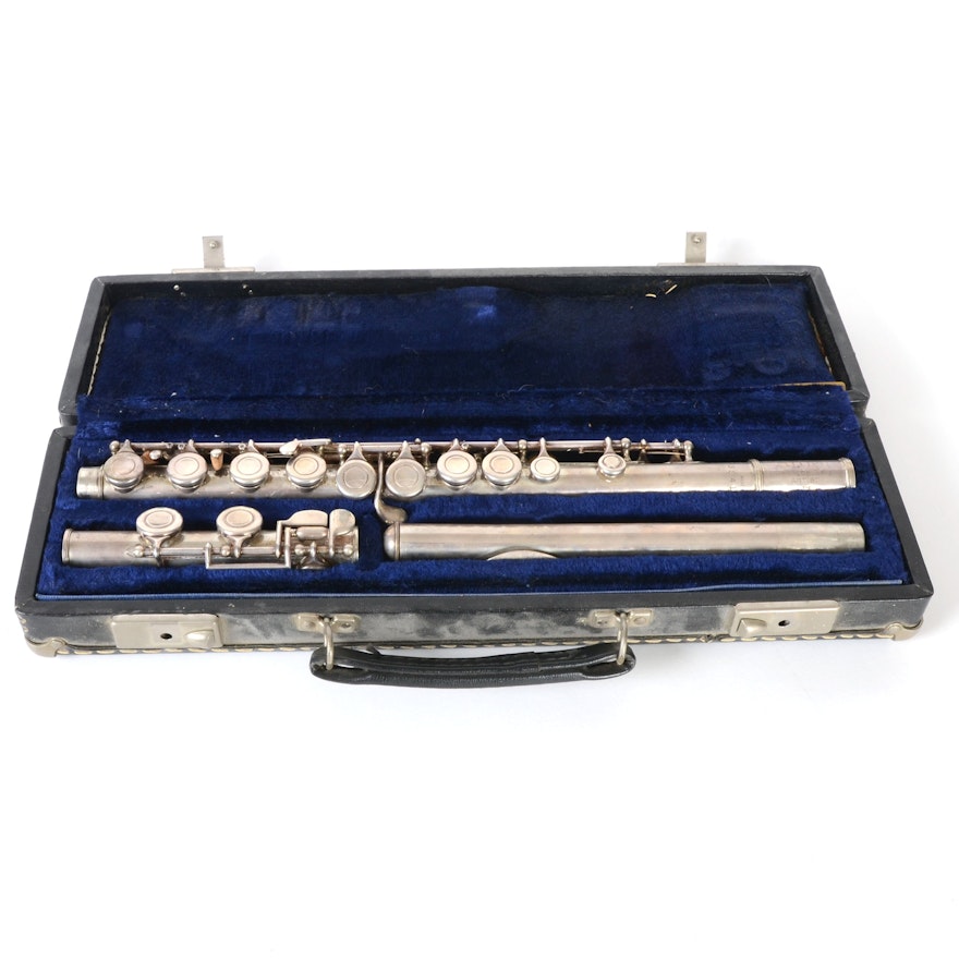 Silver Artley Nogales, Arizona Flute and Case