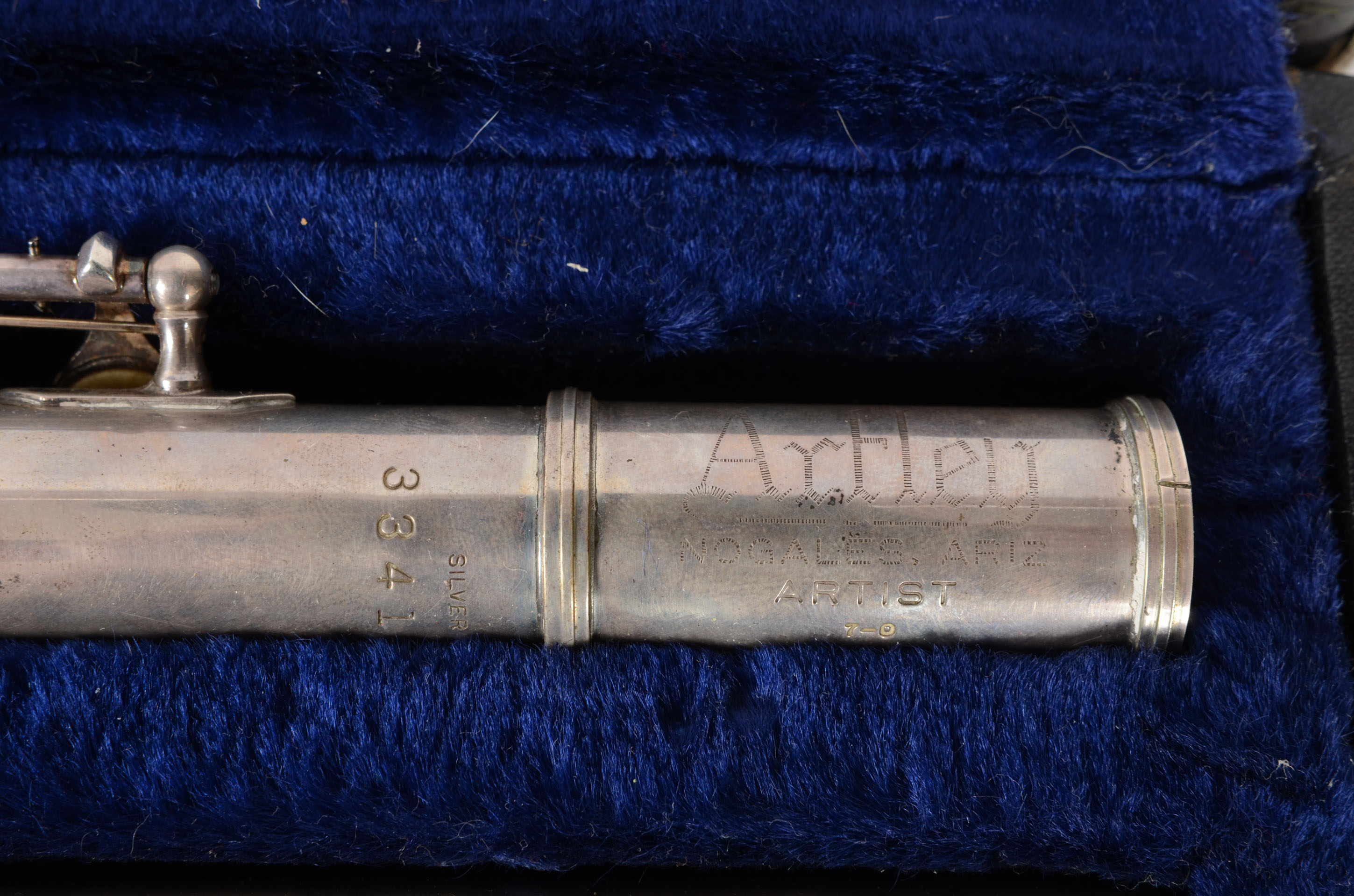 Silver Artley Nogales, Arizona Flute and Case