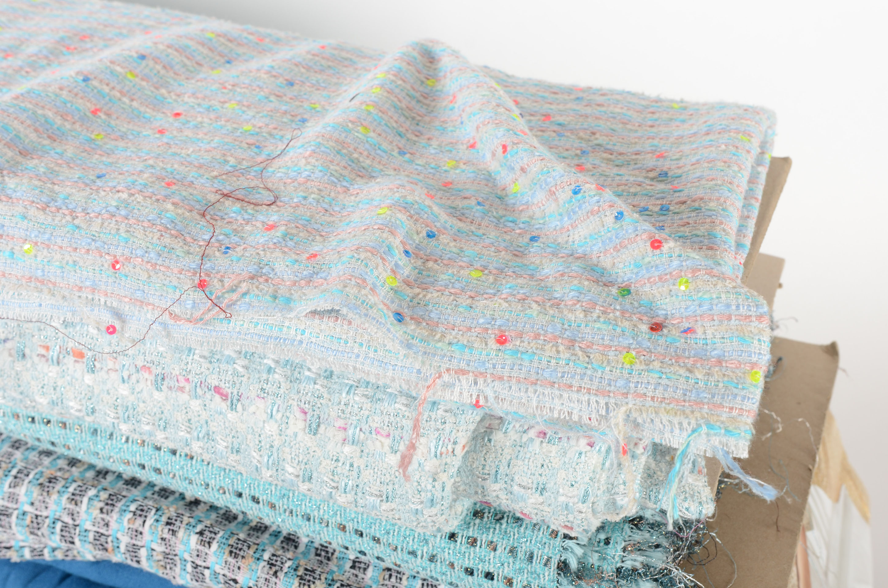 Variety of Blue Linton Tweed Collection