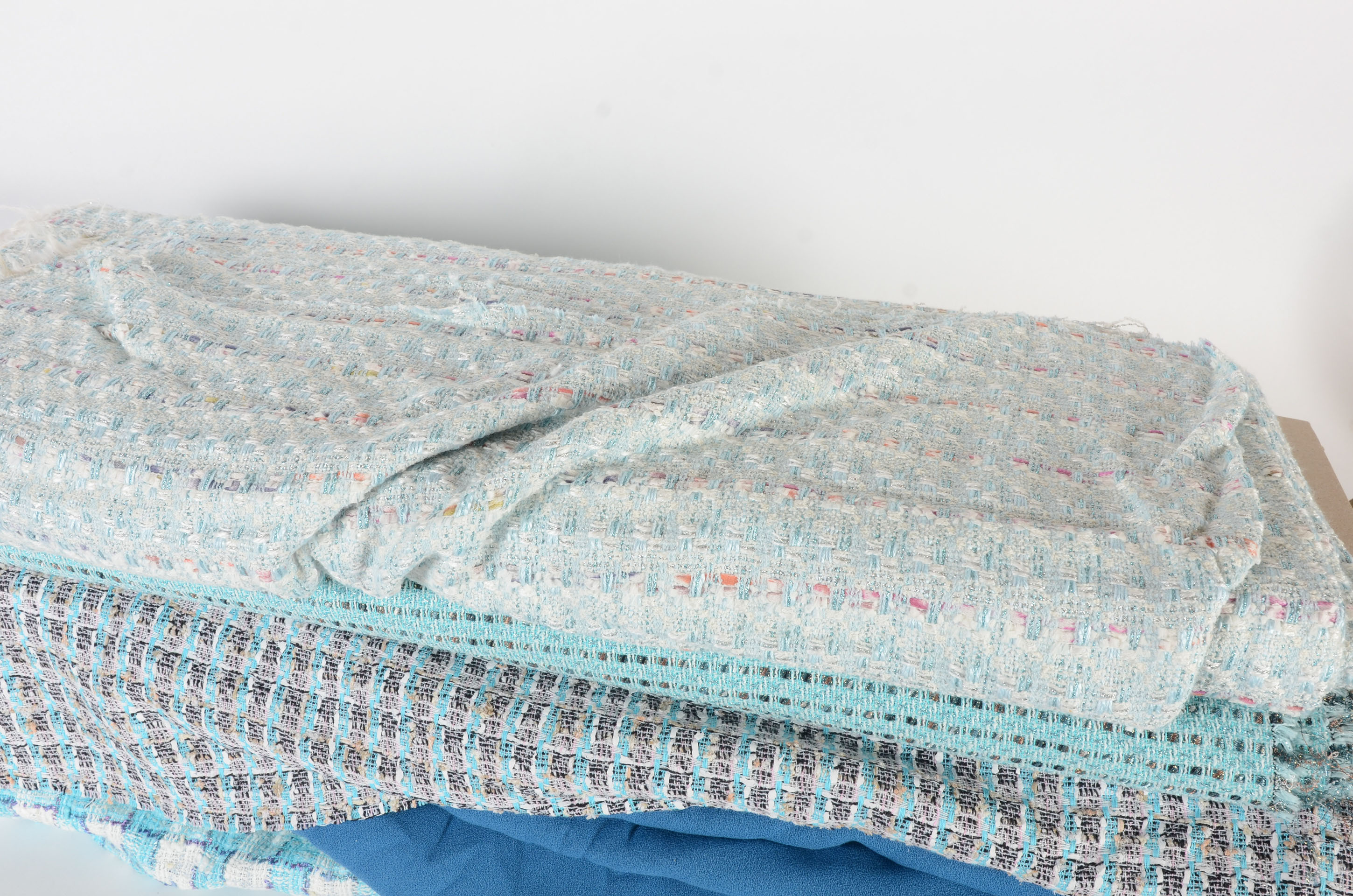 Variety of Blue Linton Tweed Collection