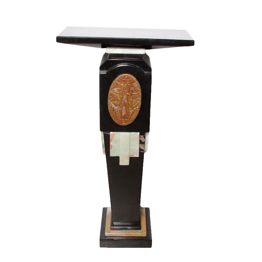 Art Deco Marble Accent Table