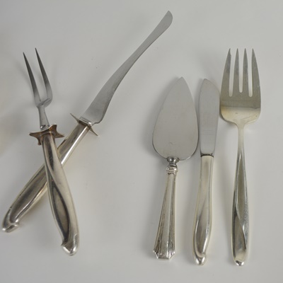 Reed & Barton "Silver Sculpture" and Other Sterling Utensils