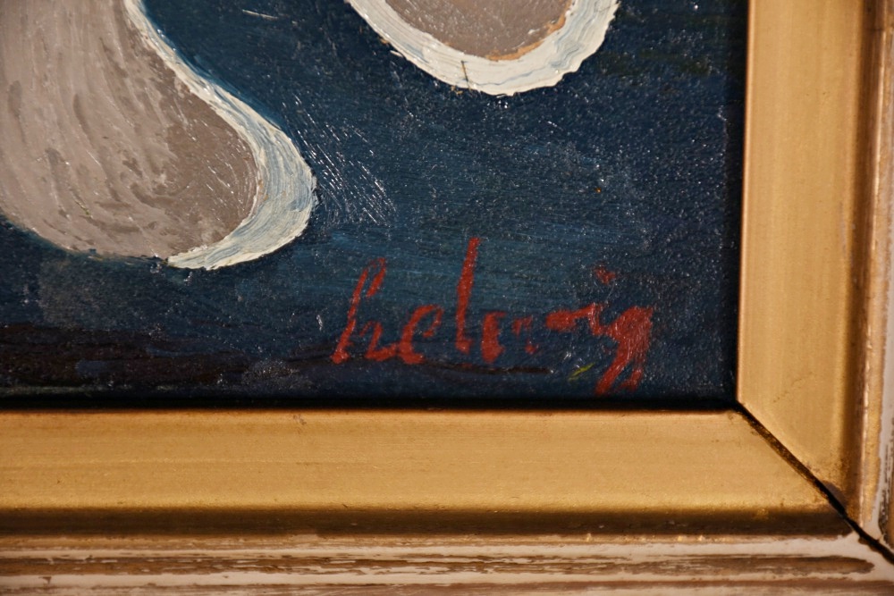 Arthur Helwig Oil Portrait on Canvas of Clown