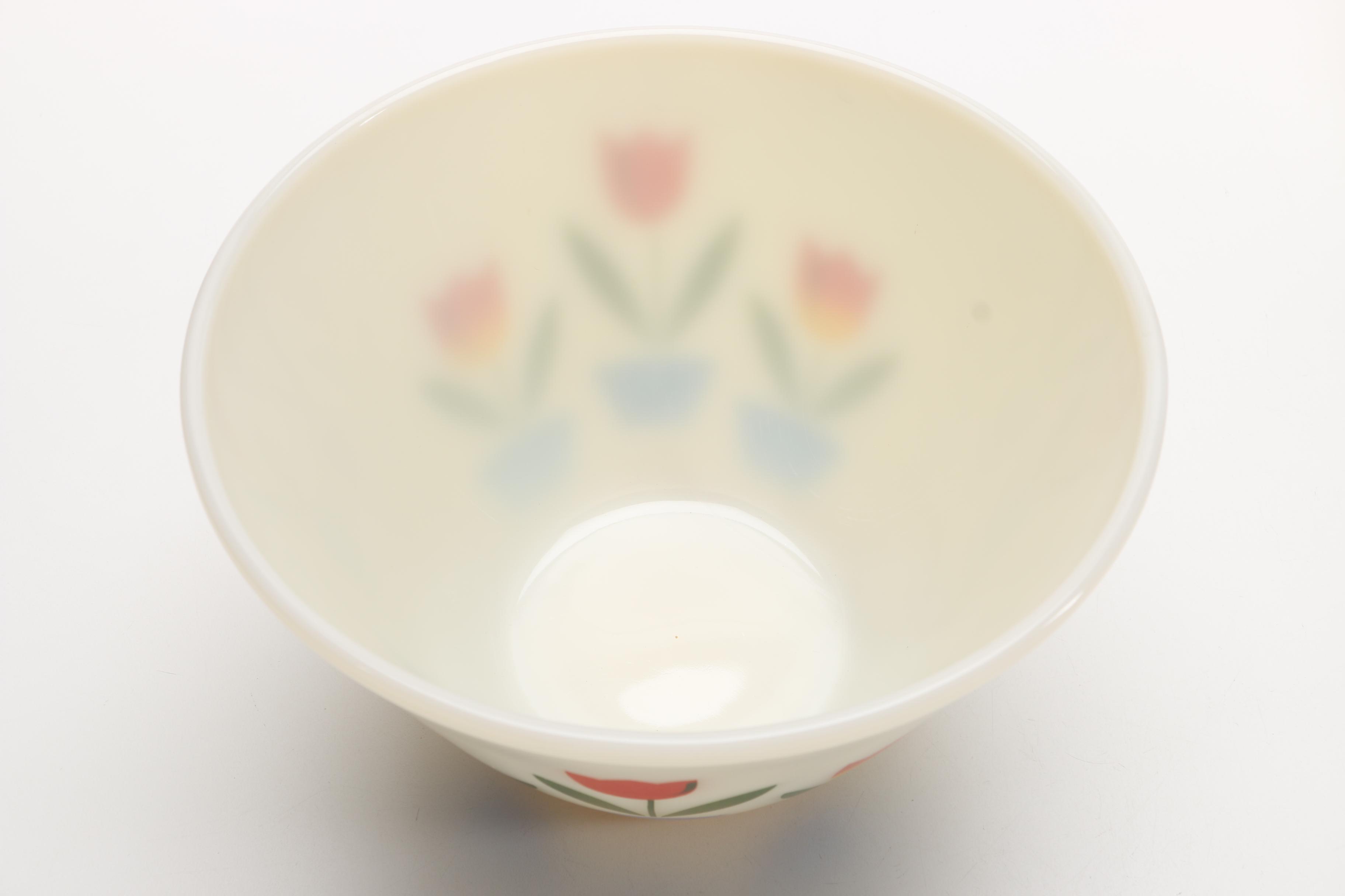 Fire-King "Tulips on Ivory" Glass Mixing Bowls