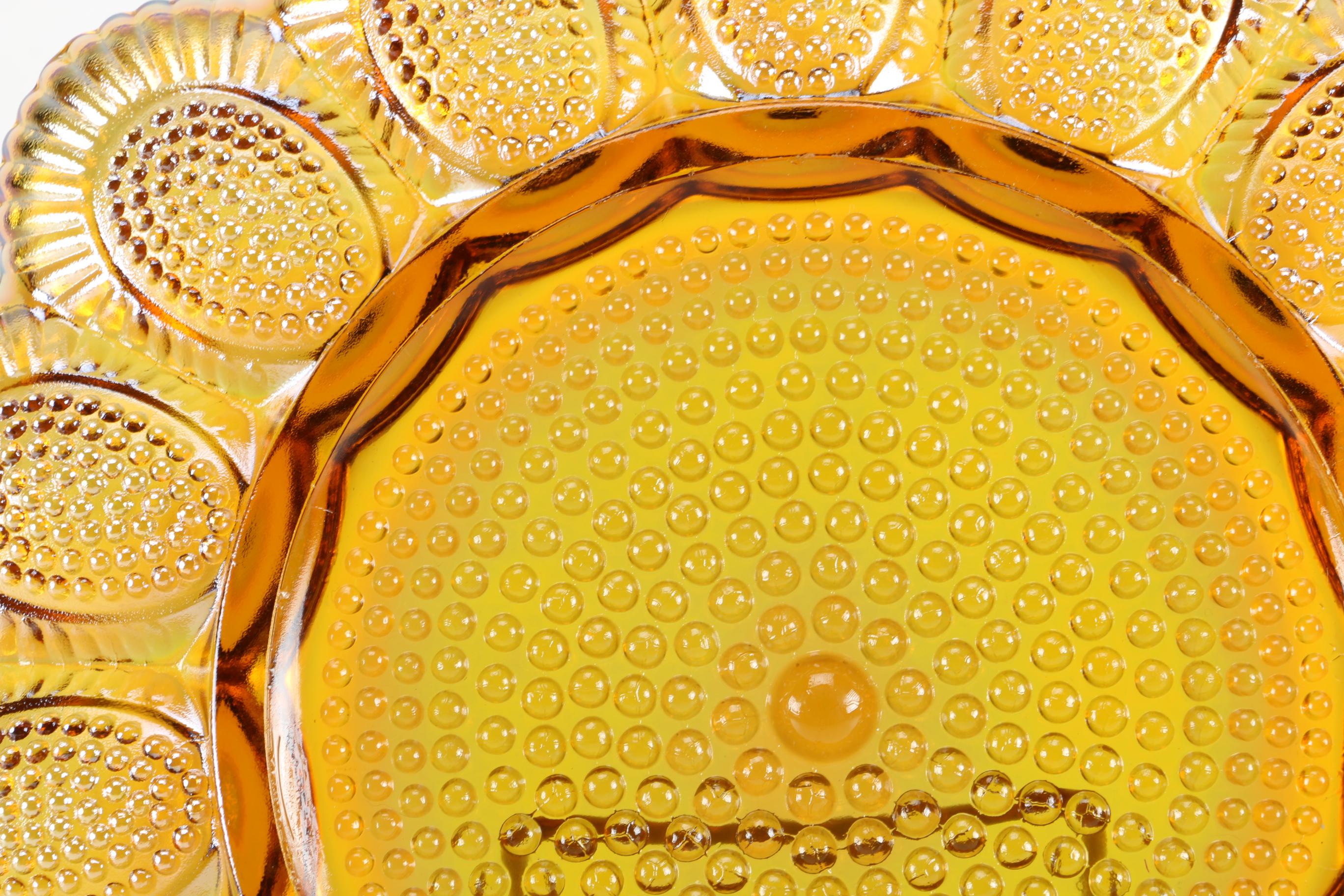 Glass Relish and Deviled Egg Plate by Indiana Glass