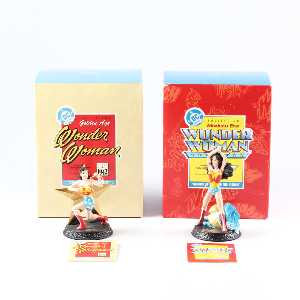 Two Hallmark Figurines of Wonder Woman