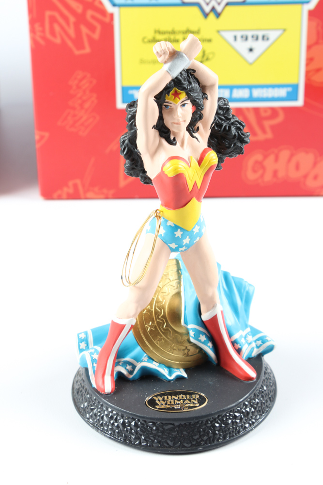 Two Hallmark Figurines of Wonder Woman