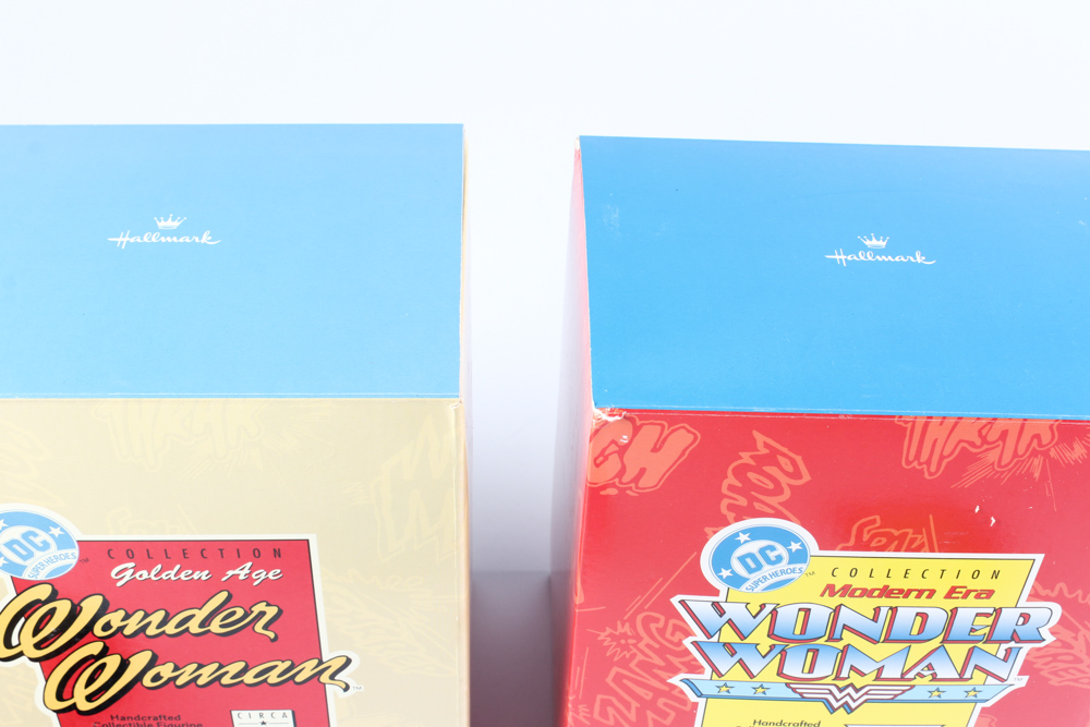 Two Hallmark Figurines of Wonder Woman