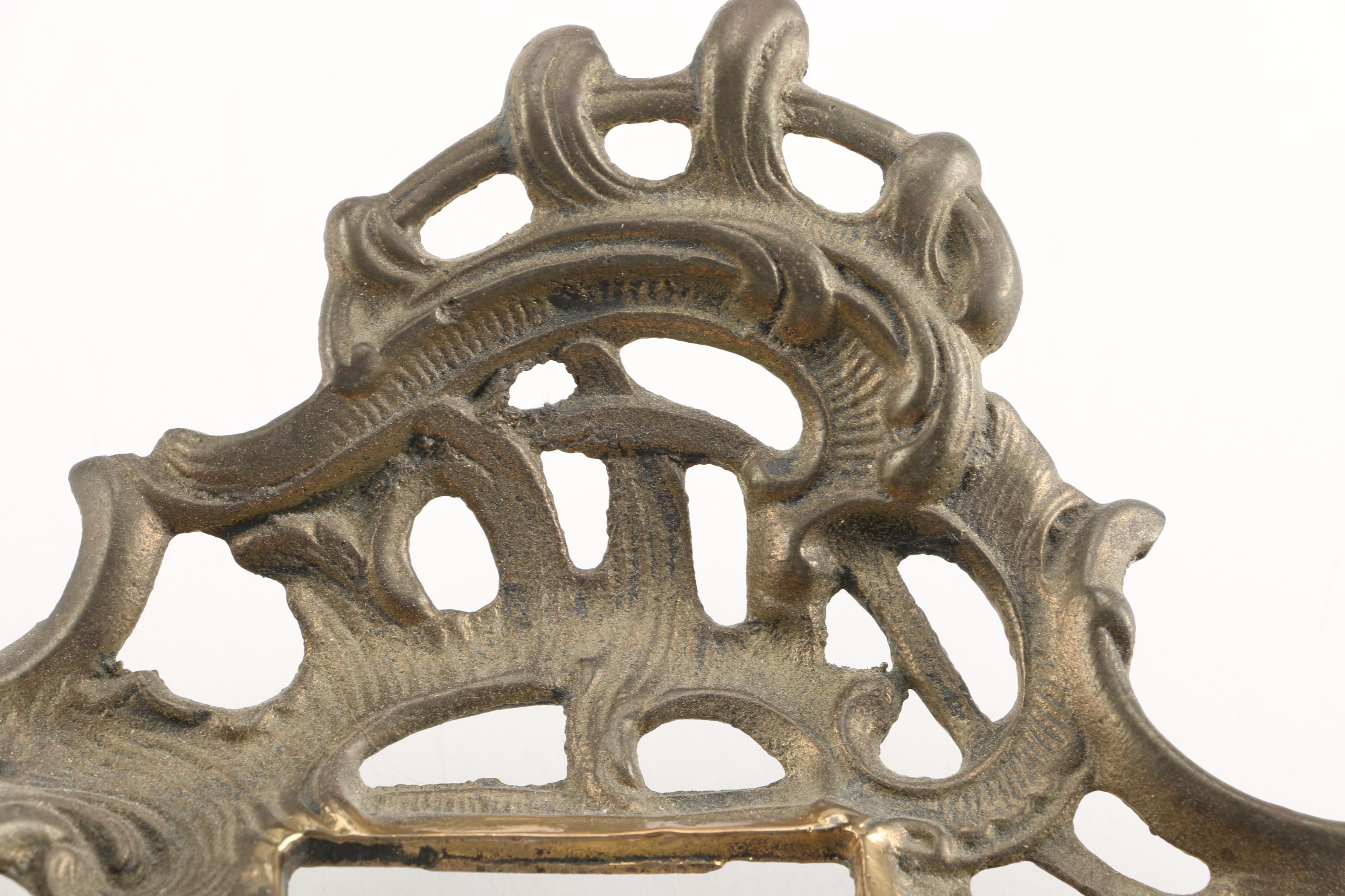 Ornate Brass Inkwell