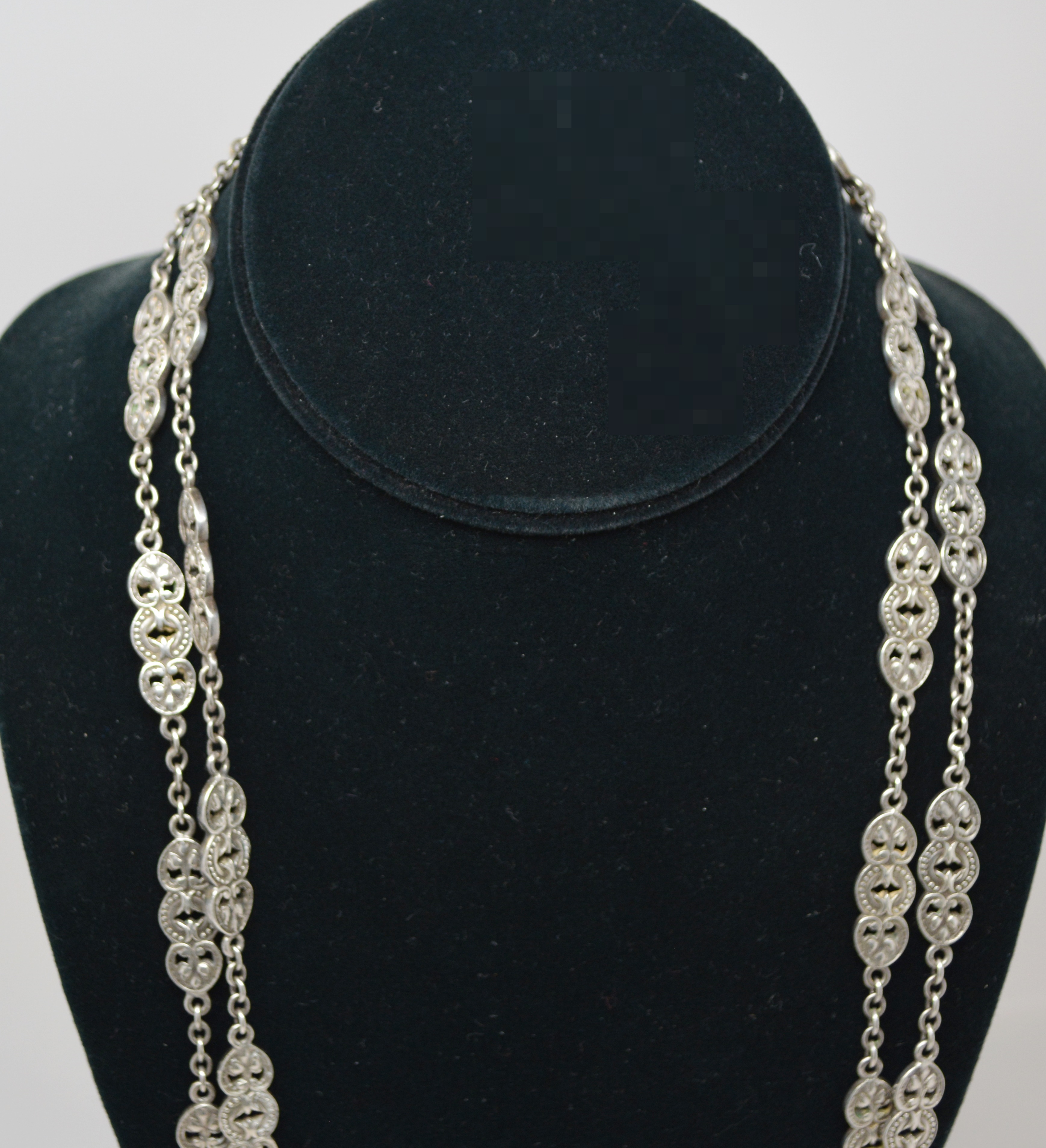 Antique Sterling Silver Watch Chain