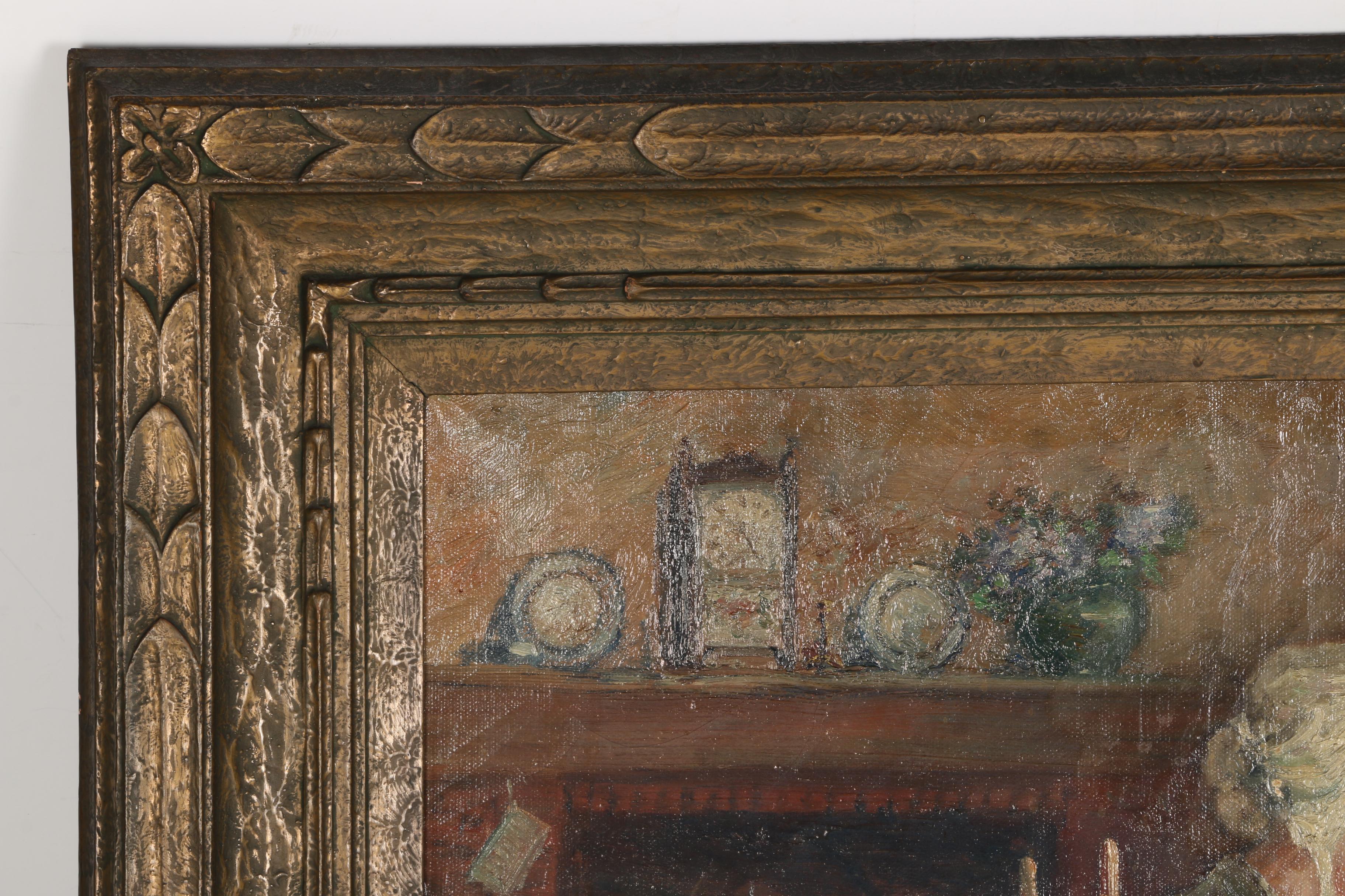 Dunham E. Fabian Original Oil Paining "Grandaughter's Gown"