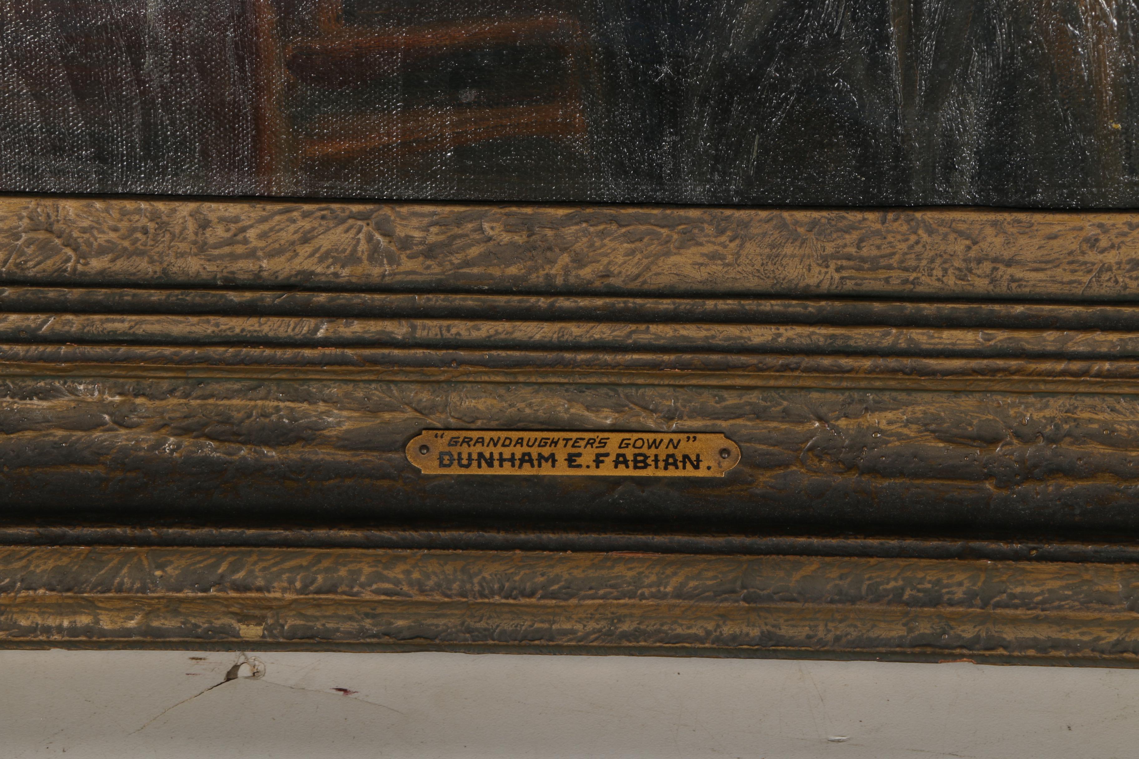 Dunham E. Fabian Original Oil Paining "Grandaughter's Gown"