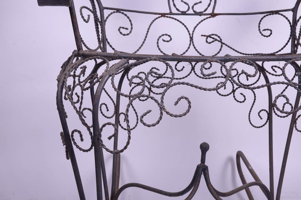 Vintage Wrought Iron Peacock Rocking Chair