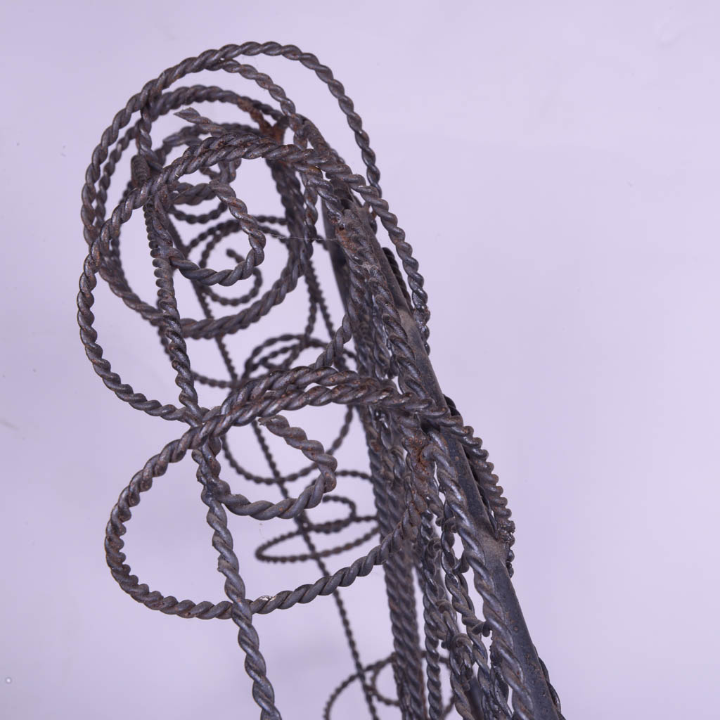 Vintage Wrought Iron Peacock Rocking Chair