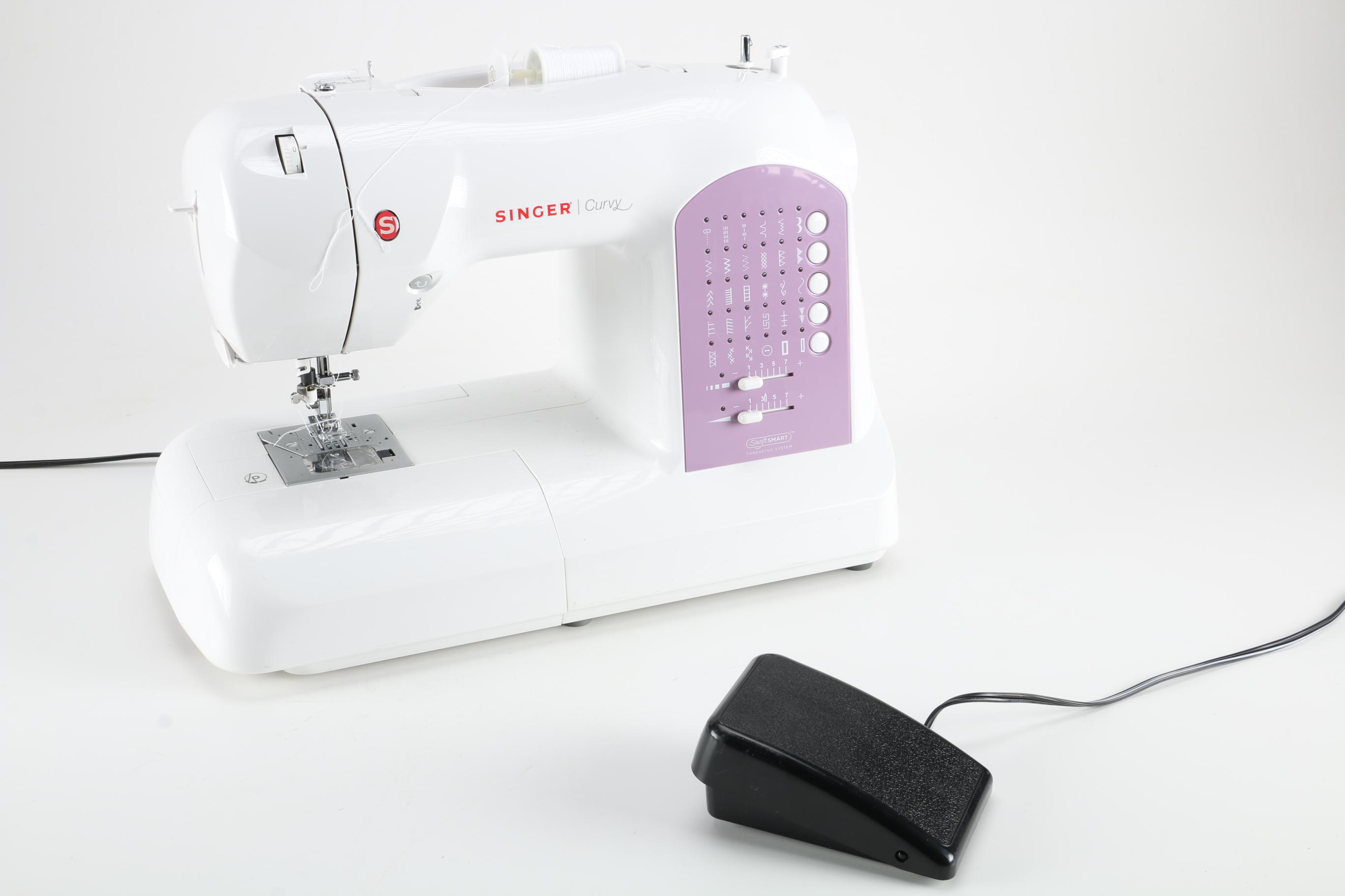 Singer "Curvy" Sewing Machine and Accessories