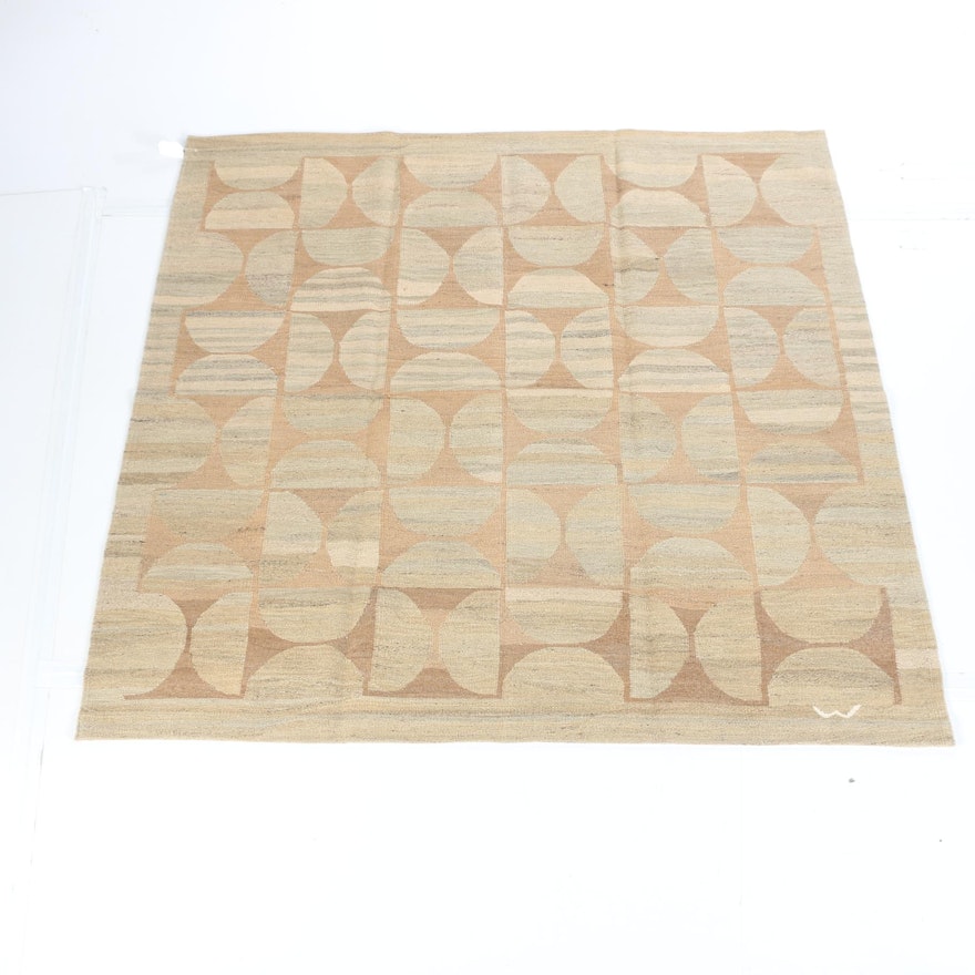 Flat Woven Abstract Area Rug