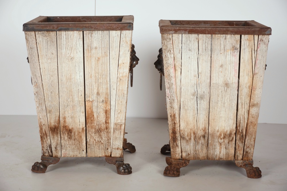 Restoration Hardware "Leo" Salvaged Wood Planters