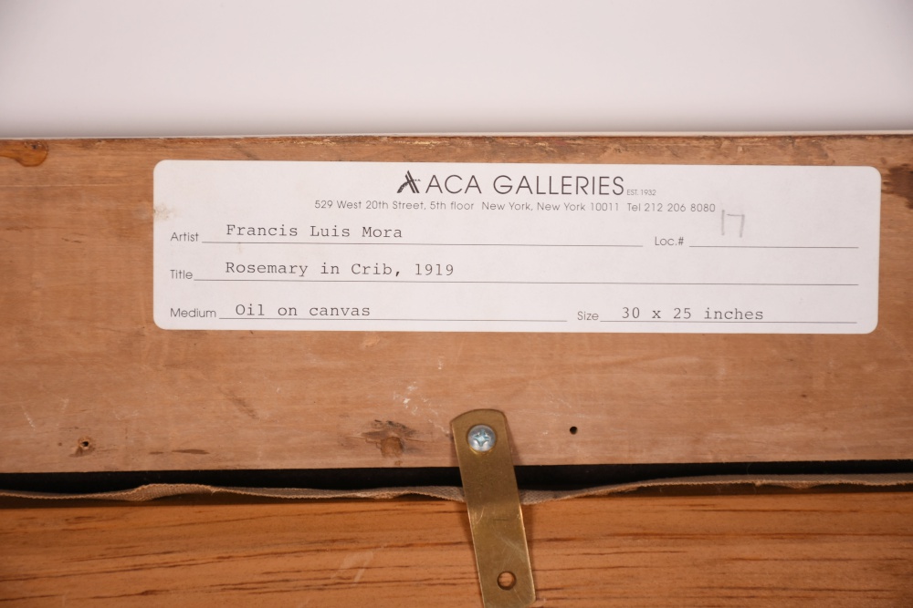 F. Luis Mora Original Painting "Rosemary In Her Crib"