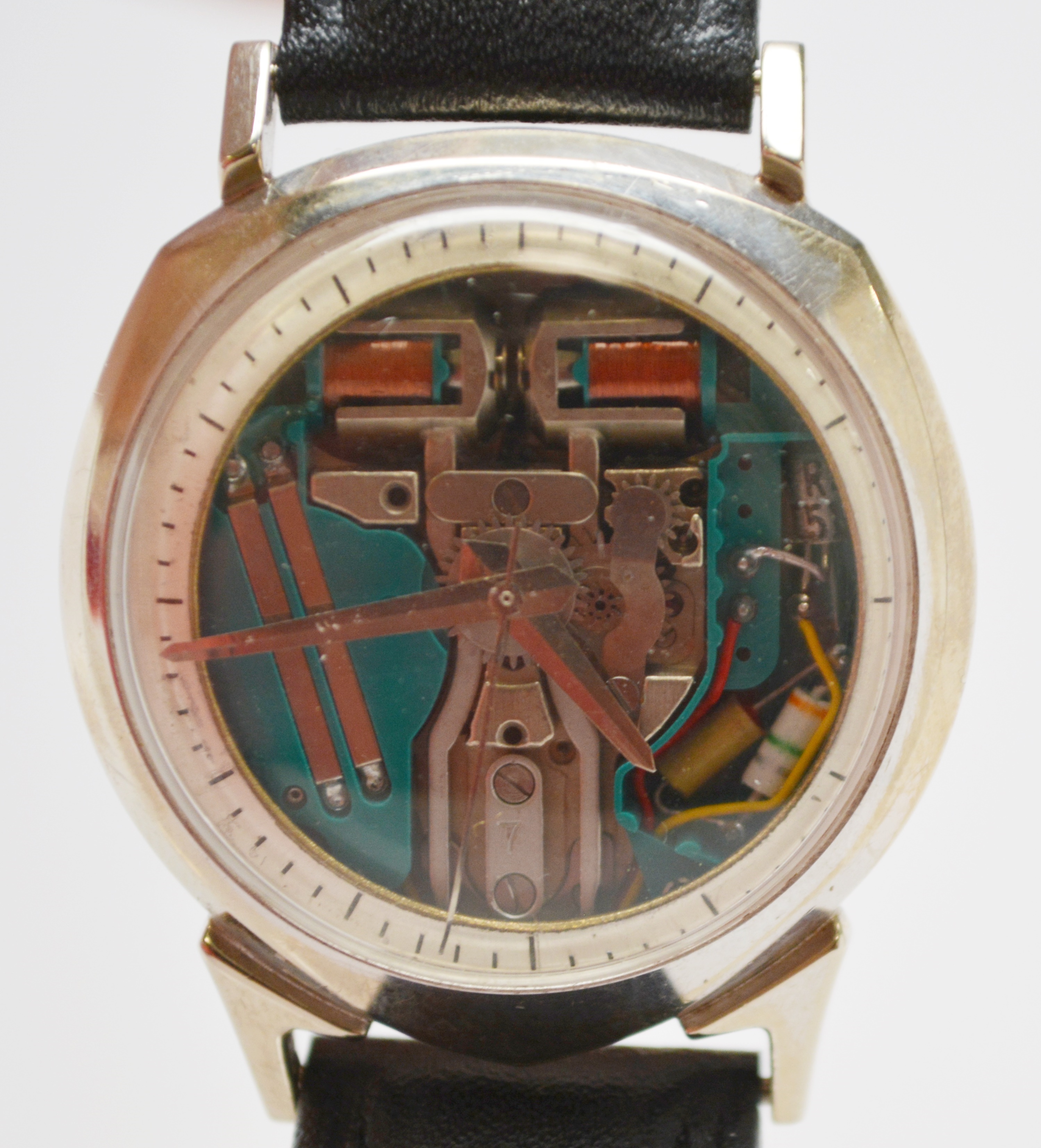 Bulova Spaceview 14K White Gold Men's Watch