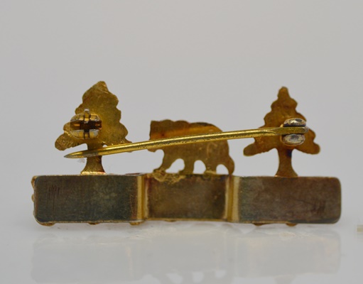 14K and 22K Yellow Gold Alaska Brooch