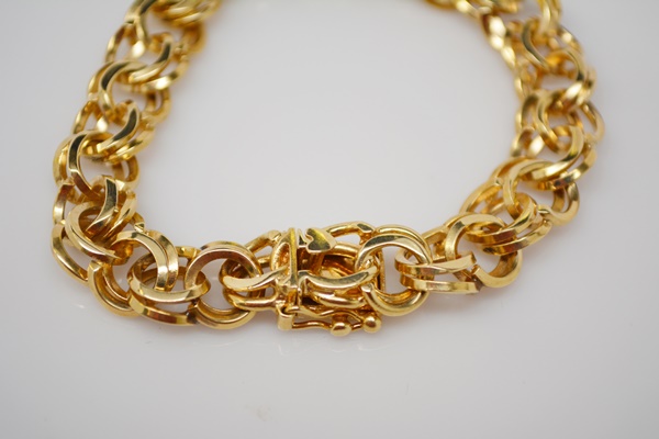 14K Yellow Gold Double Link Bracelet