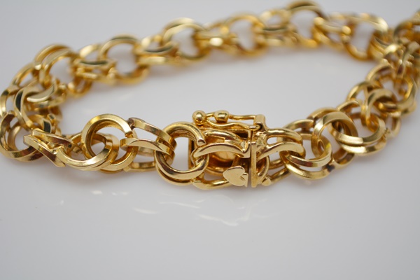 14K Yellow Gold Double Link Bracelet